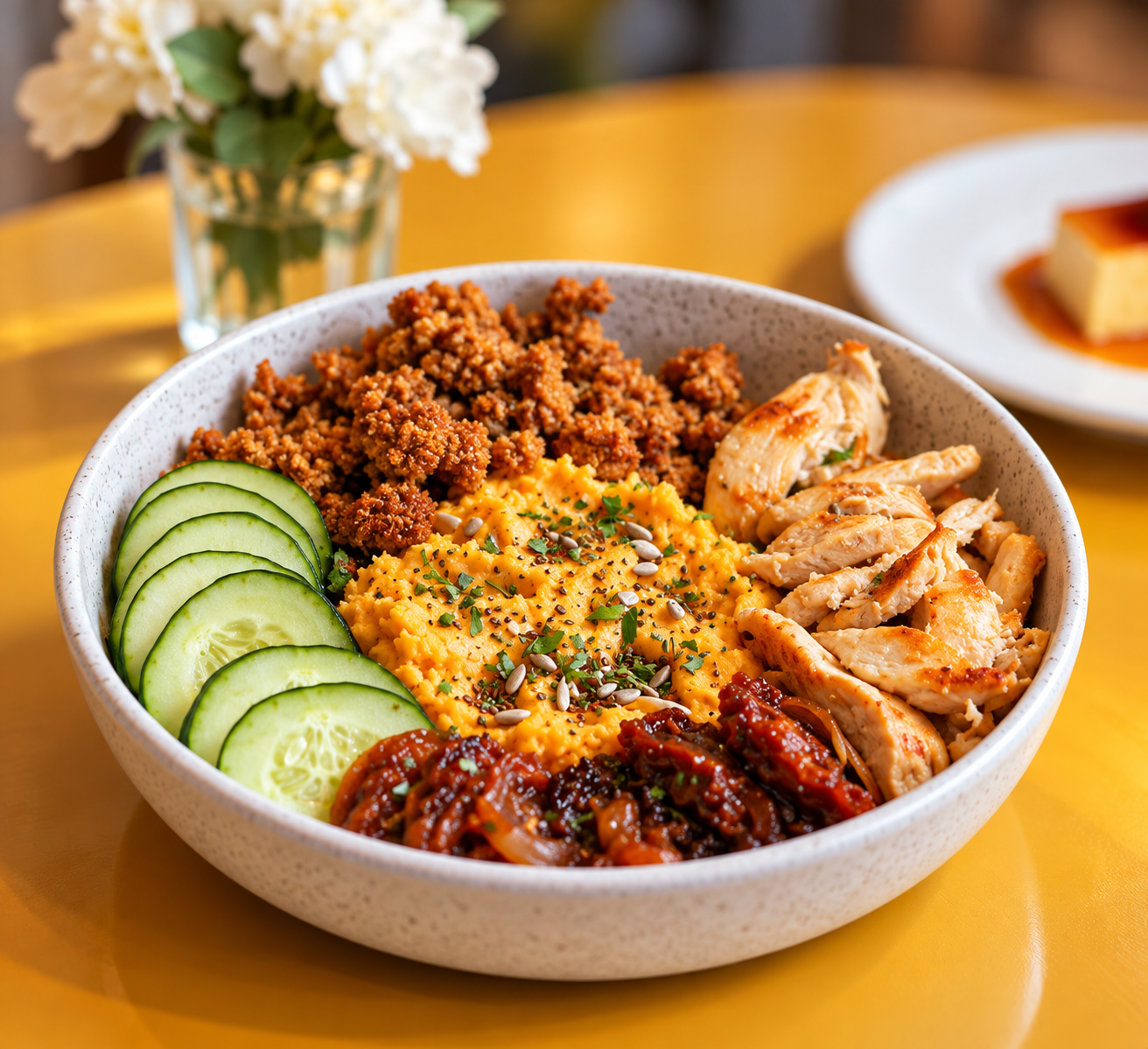 Bowl con pollo y vegetales