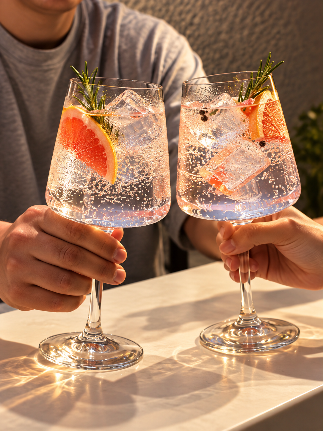 Brindis con cócteles cítricos y romero en Franca